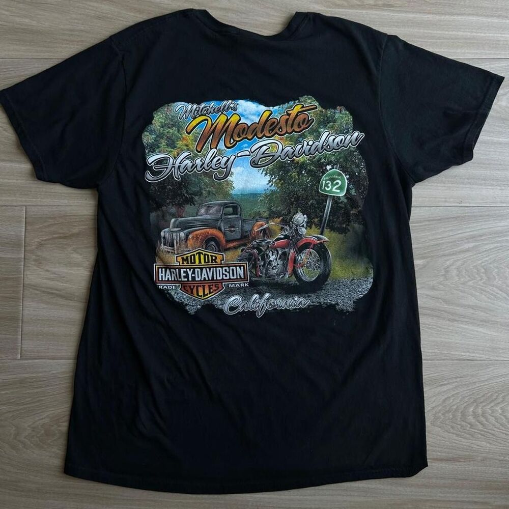 Harley-davidson Men's Black T-shirt